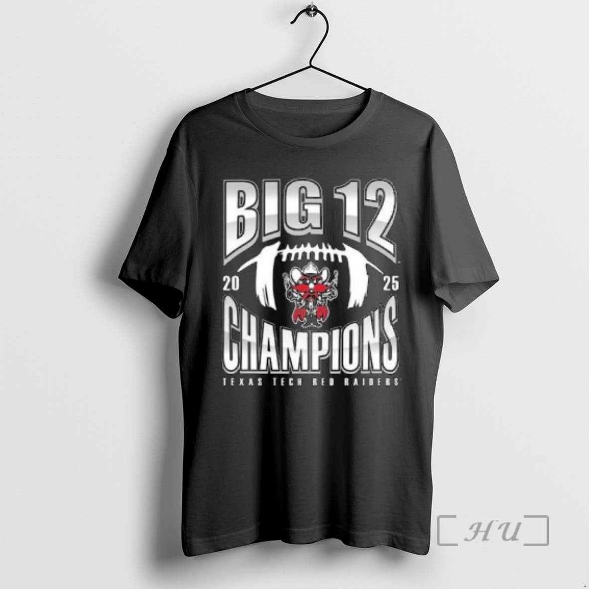 Officials Texas Tech Red Raiders 2025 Big 12 Football Champions Number One Football Circle Black