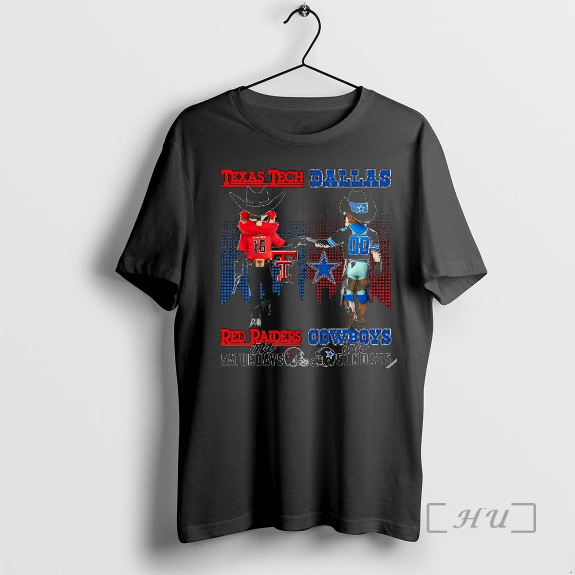 Officials Texas Tech Red Raiders On Saturdays Vs Dallas Cowboys On Sundays Mascot Skyline Christmas