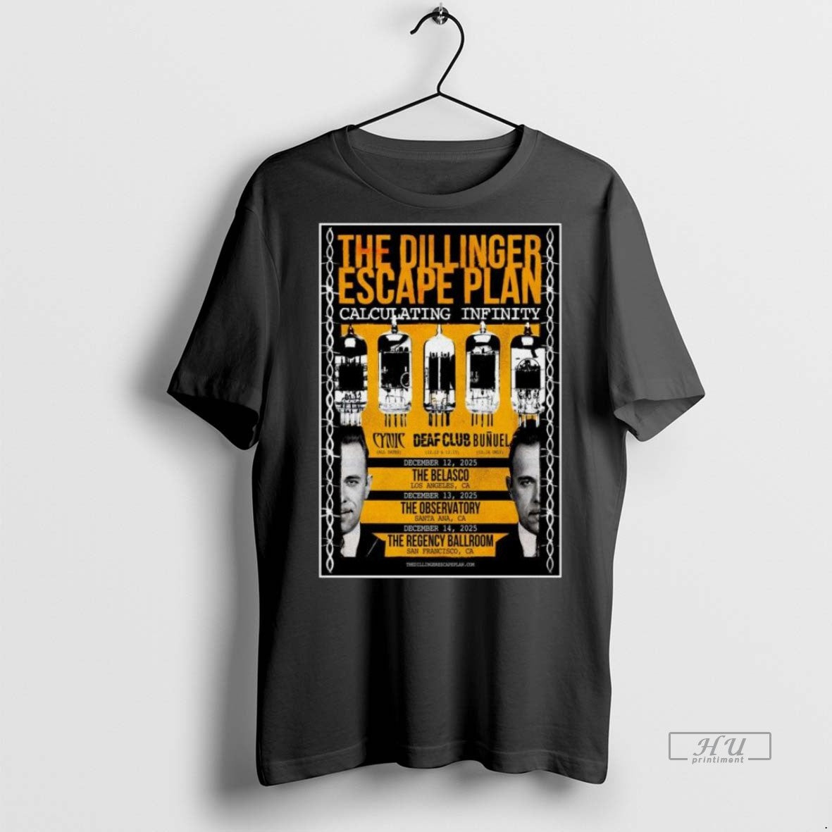 Officials The Dillinger Escape Plan California December 12 14 2025 Tour Long Sleve