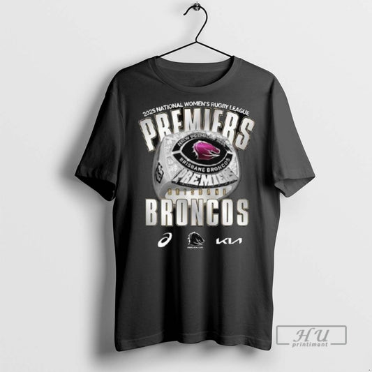 Officials Trendy Brisbane Broncos 2025 National Rugby League Premiers Ring Long Sleve T Shirts