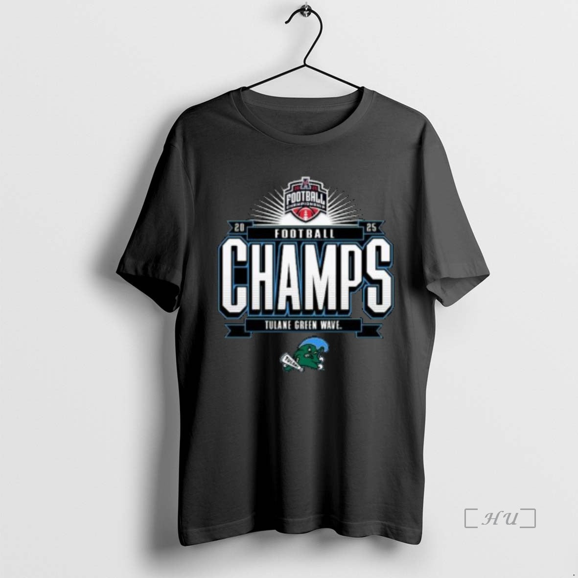 Officials Tulane Green Wave 2025 The American Football Champions Locker Room Circle Black Premium