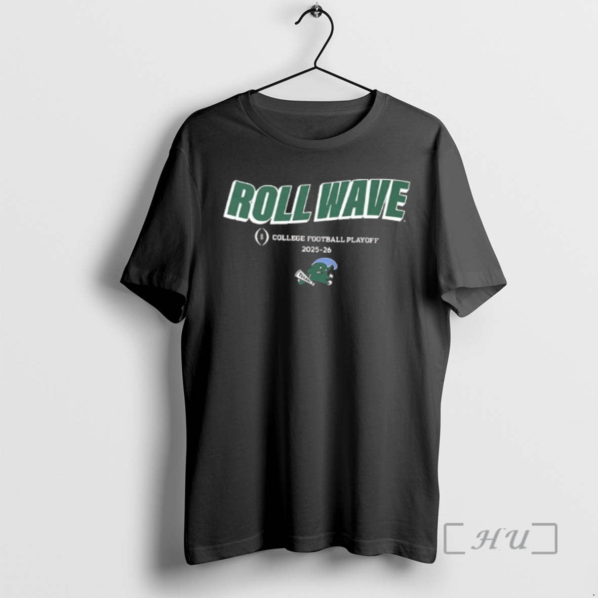 Officials Tulane Green Wave Roll Wave Cfp 2025 26 Team Slogan 2 Sided Premium