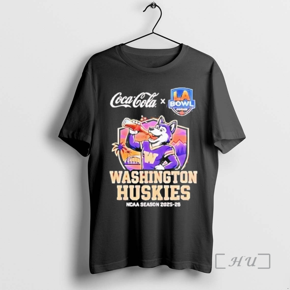 Officials Washington Huskies 2025 26 La Bowl Hosted By Gronk Mascot Premium T Shirts Sweater