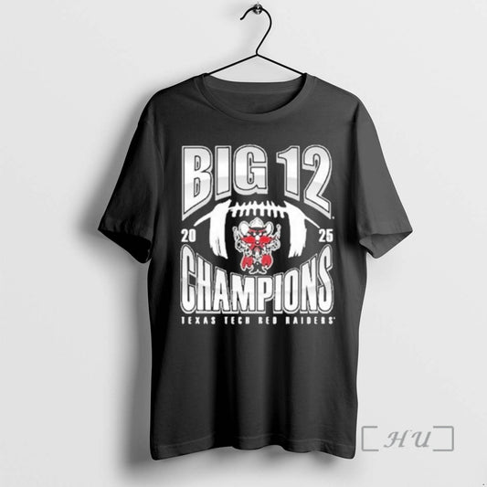 Officials Texas Tech Red Raiders Black 2025 Big 12 Football Champions Number One Football Premium