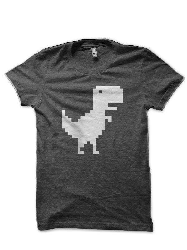 Offline T Rex Charcoal Grey T-Shirt