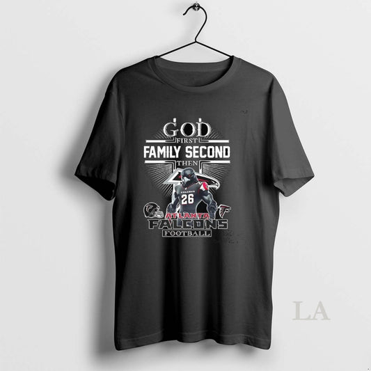 Original Atlanta Falcons God First Family Second Then Falcons Football Christian Mascot