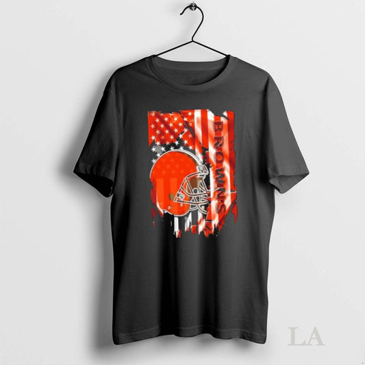 Original Cleveland Browns Football X American Flag