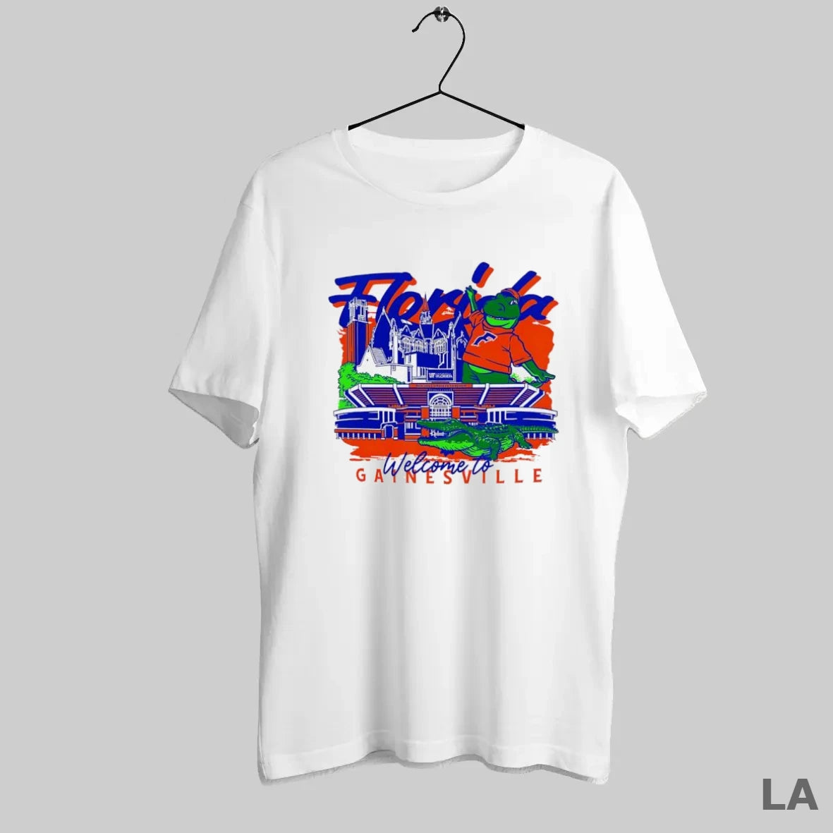Original Florida Gators Football Welcome To Gainesville Hand Drawn Campus Masot