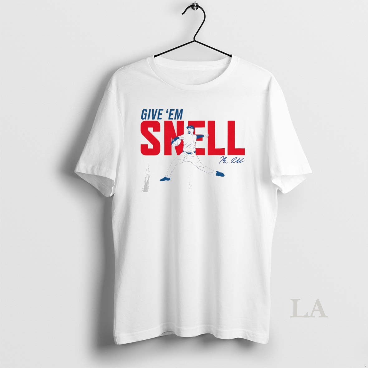 Original Give Em Snell Los Angeles Dodgers Baseball Signature
