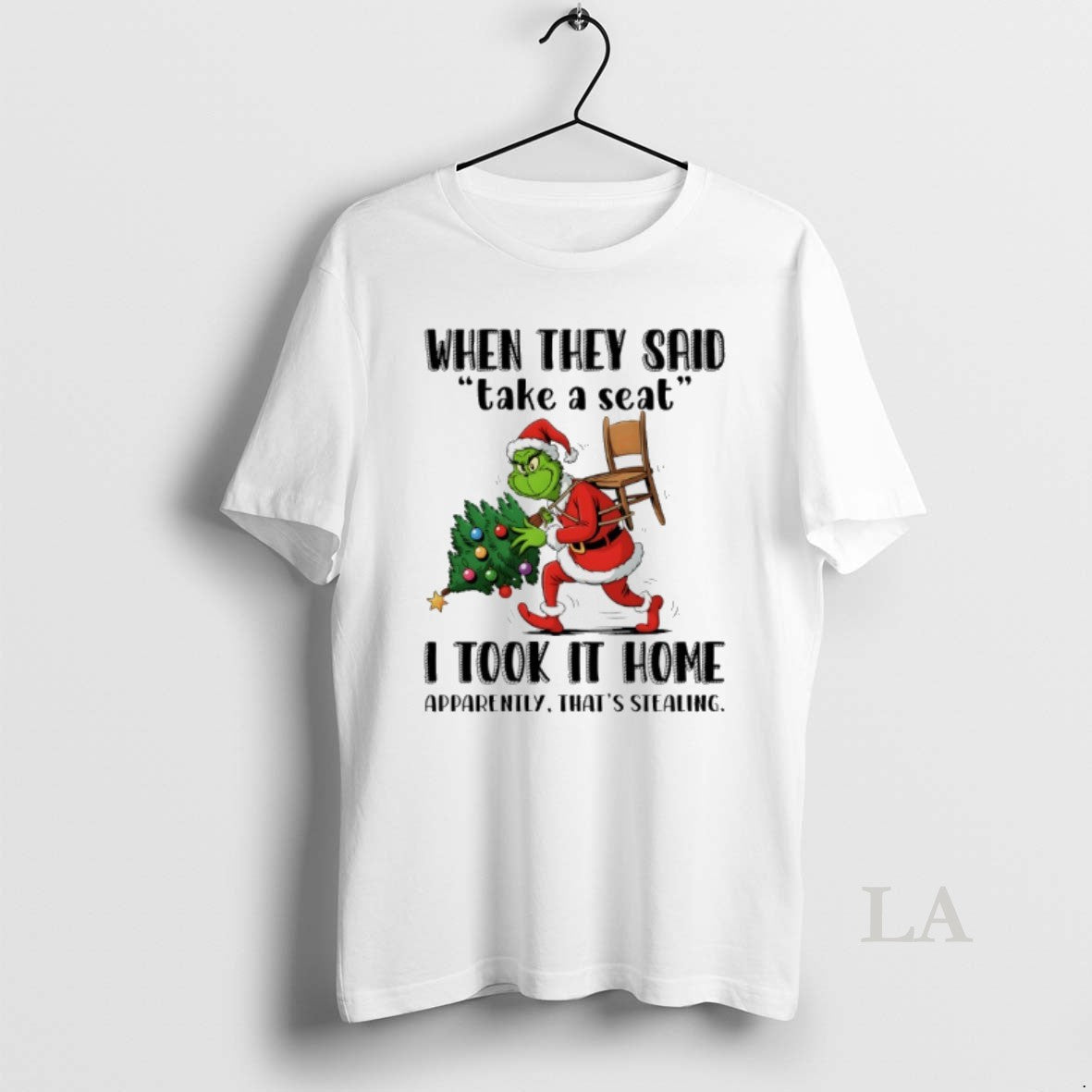 Original Grinch Santa Christmas Tree When They Said Take A Seat I Took It Home