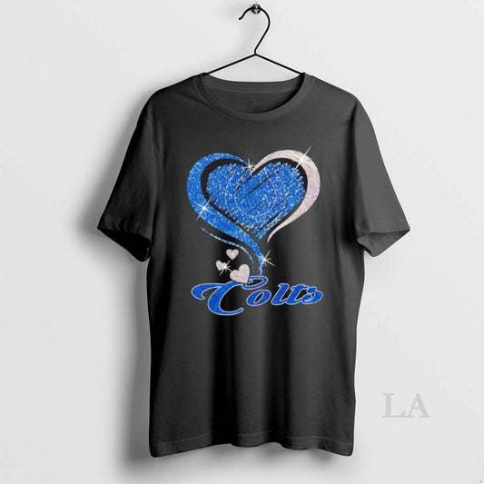 Original Indianapolis Colts Football In Glitter Heart Fans