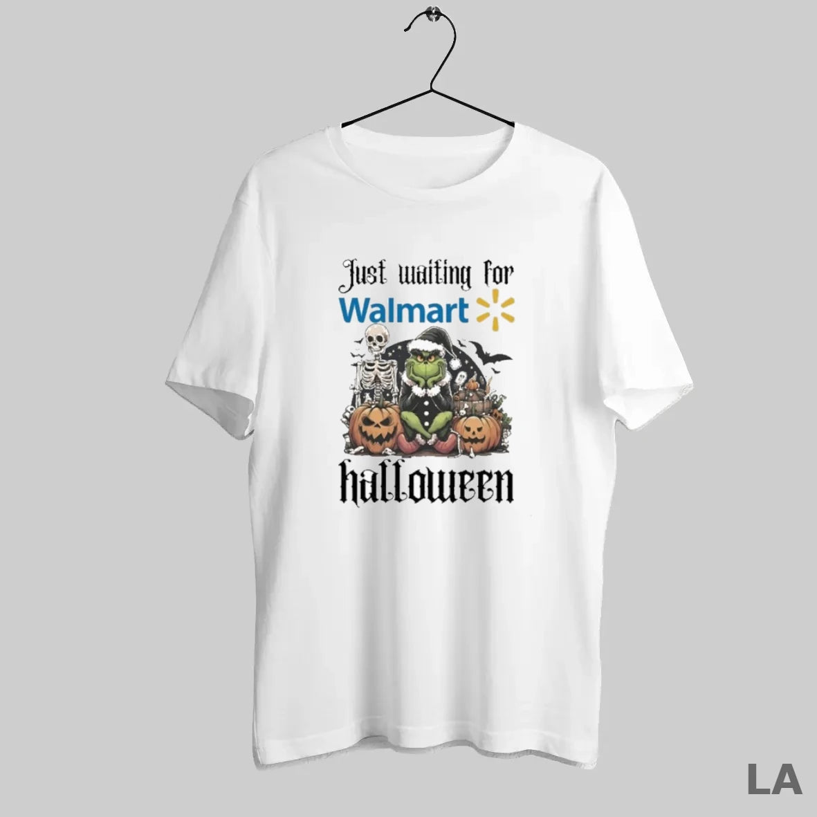 Original Just Waiting For Walmart Santa Grinch Halloween 2025
