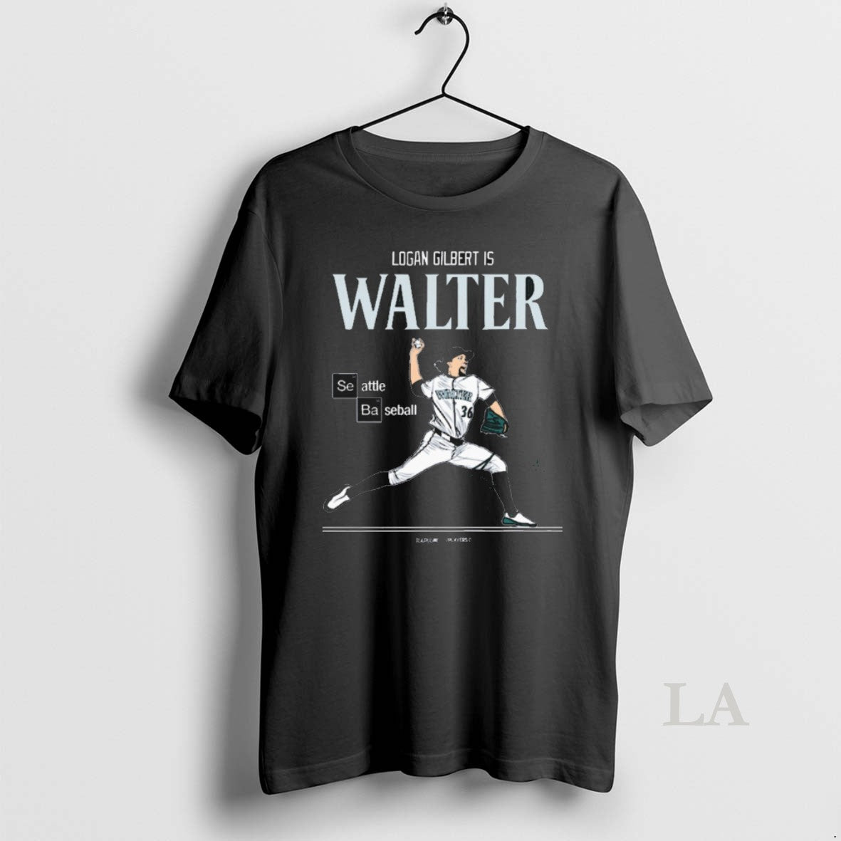 Original Logan Gilbert Is Walter Seattle Mariners Baseball Mlb Slash Line Signature
