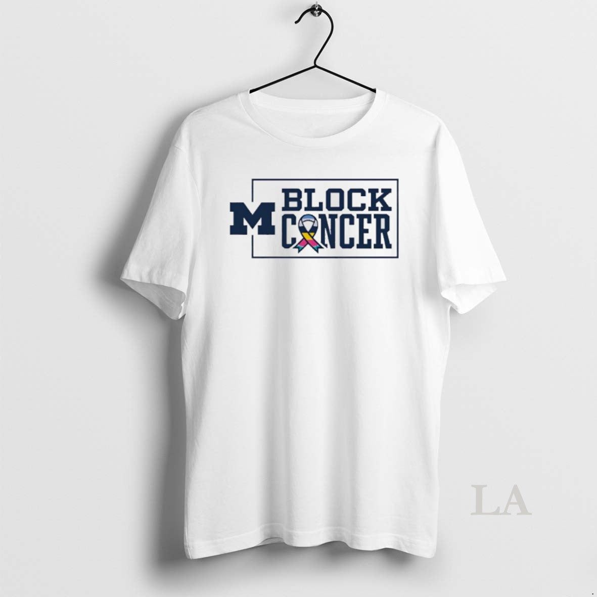 Original Michigan Wolverines Block Cancer Ribbon 2025
