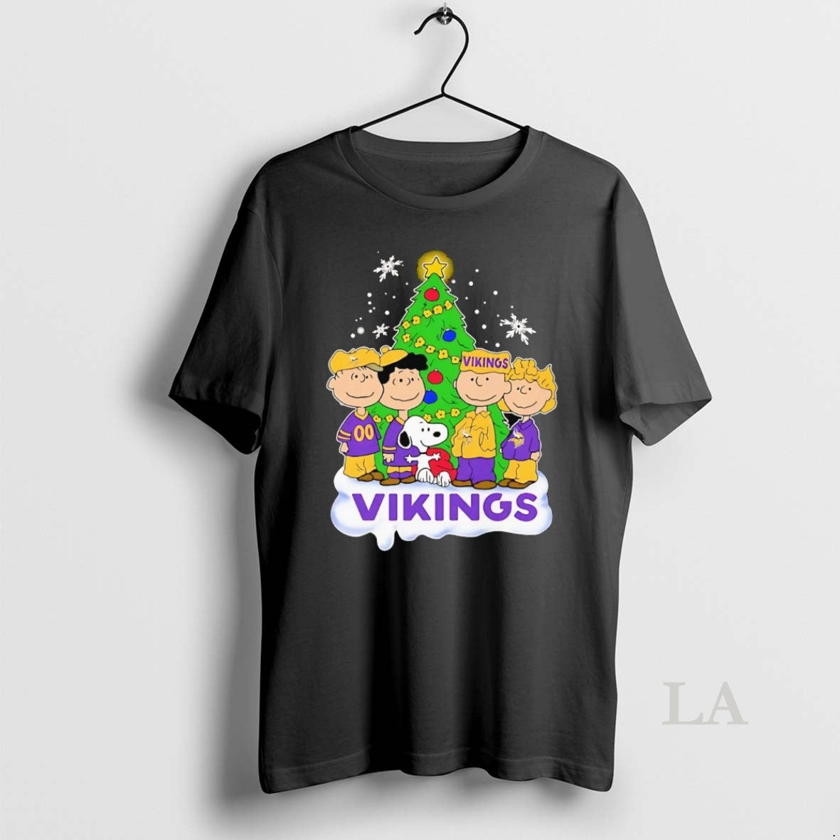 Original Peanuts Minnesota Vikings Under Christmas Tree