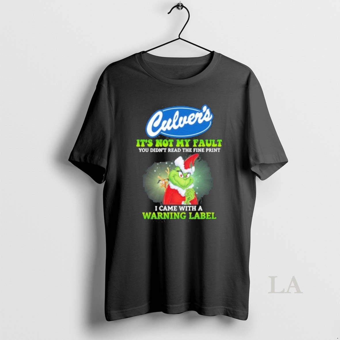 Original Santa Grinch X Culvers Logo Its Not My Fault I Came With A Warning