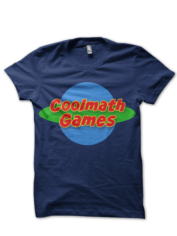 Planet Coolmath Logo Navy Blue T-Shirt