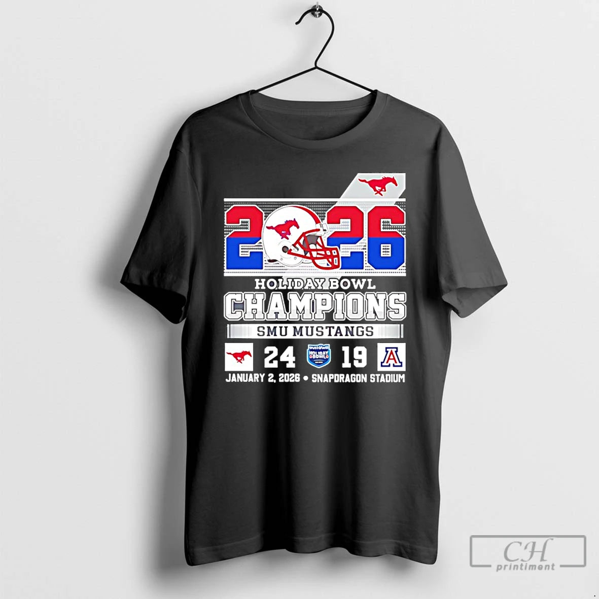 Premium 2026 Holiday Bowl Champions Smu Mustangs Bowl Jan 2 Snapdragon Stadium T Shirts Sweater