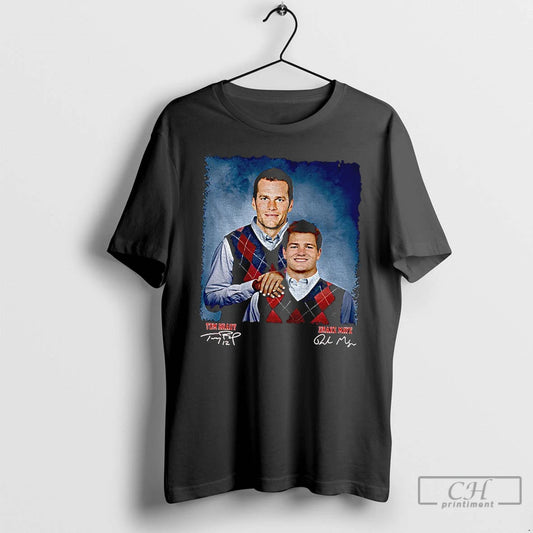 Premium Brady And Maye New England Football 90s Step Bros Signature