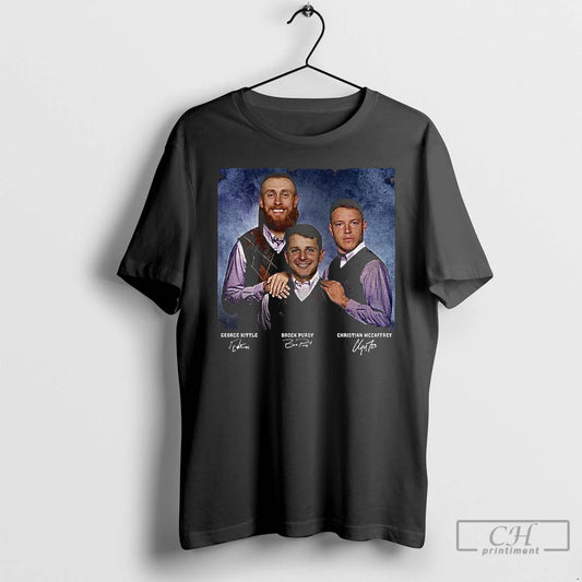 Premium Brock Purdy Christian Mccaffrey George Kittle Football Signature San Francisco Step Bros T Shirts