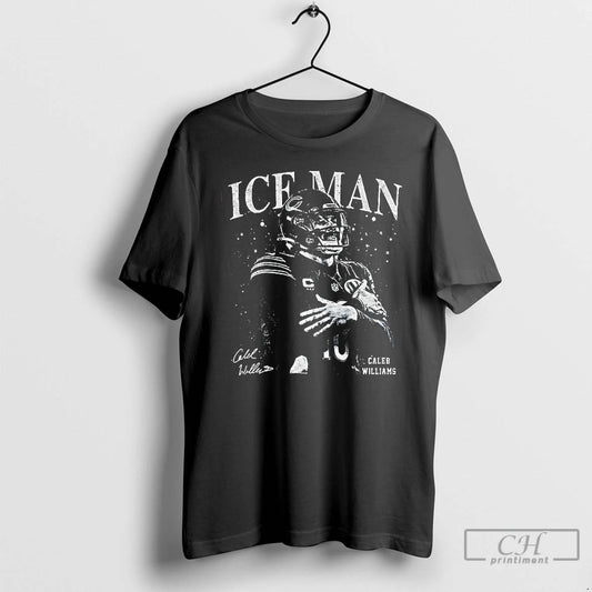 Premium Caleb Williams Football Vintage Ice Man Signature