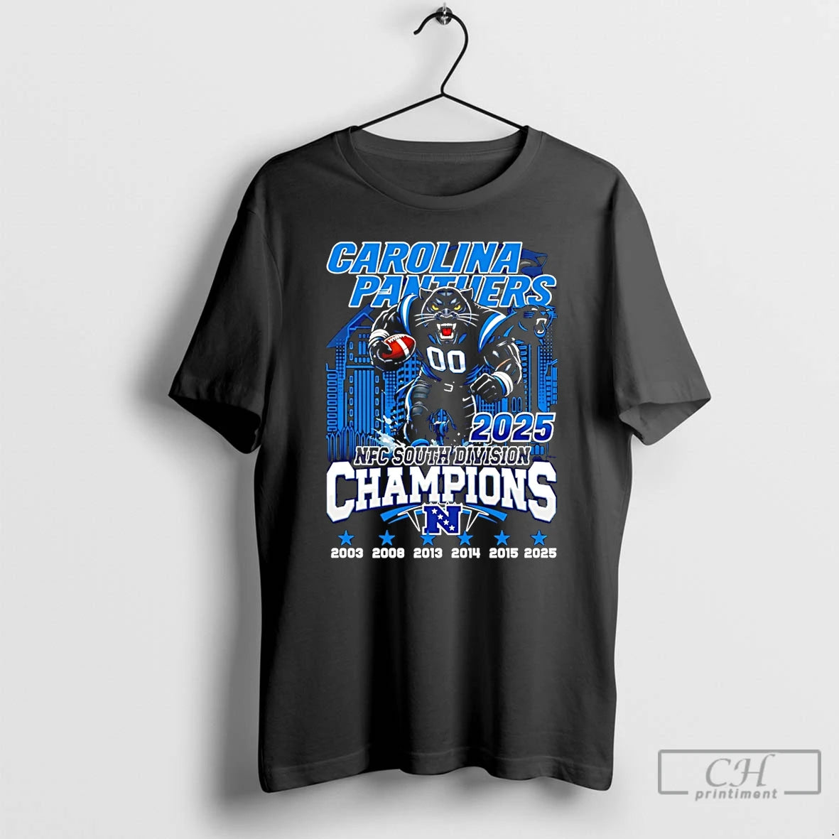 Premium Carolina Panthers Nfc South Champions 2025 6 Time Mascot