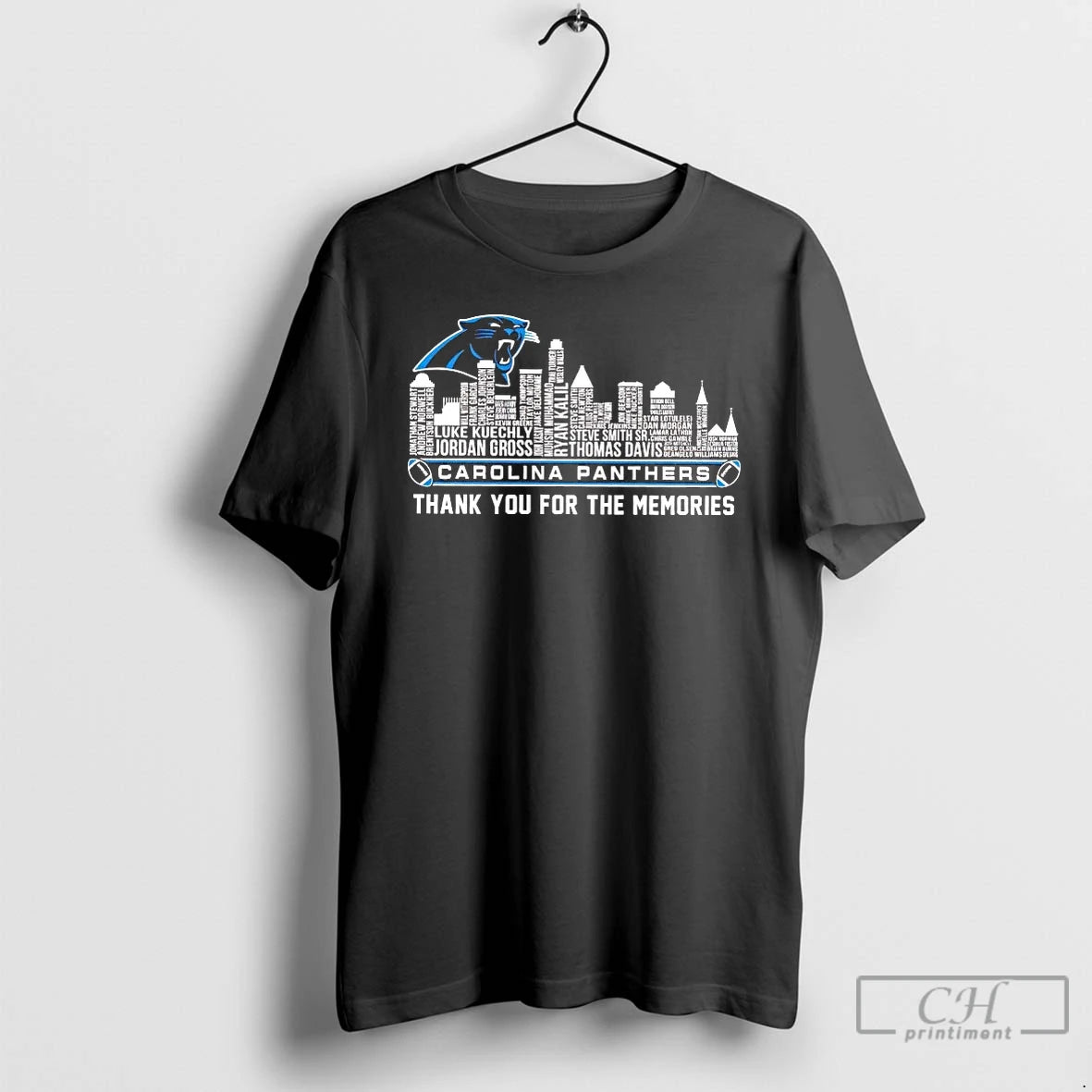 Premium Carolina Panthers Players Names Skyline Thank You For The Memories