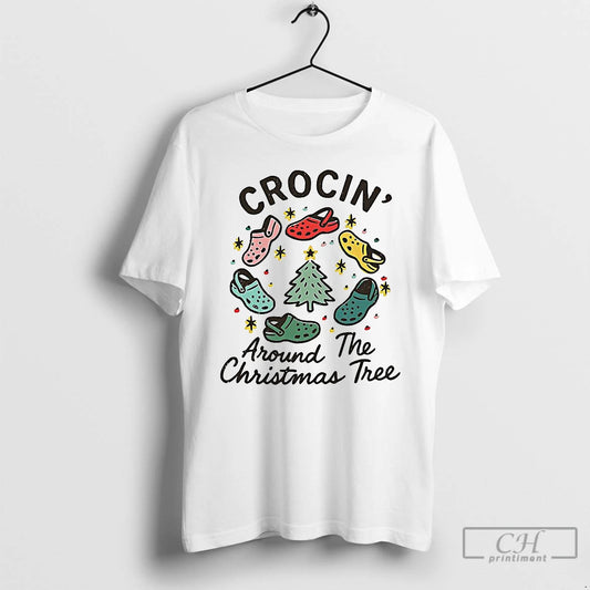 Premium Crocs Crocin Around The Christmas Tree Funny T Shirts