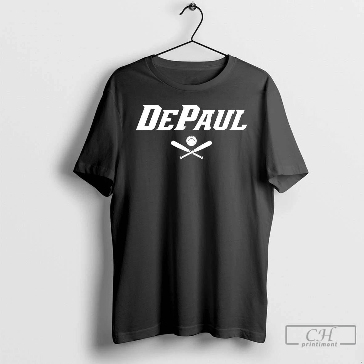 Premium Depaul Blue Demons Softball Minimalist Logo
