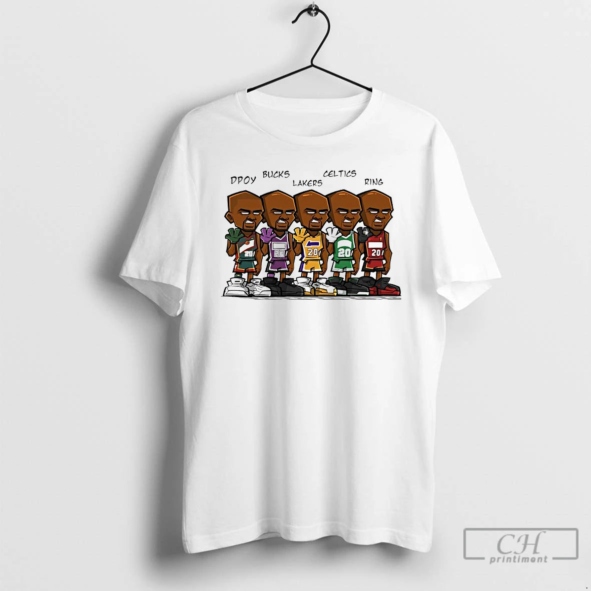 Premium Dpoy Bucks Lakers Celtics Ring Nba Player Cartoon