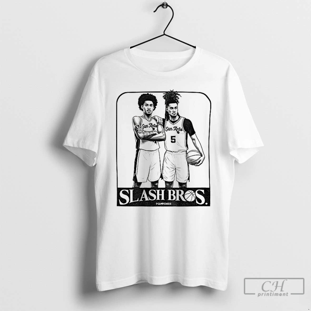 Premium Dylan Harper Vs David Robinson Slash Bros San Antonio Spurs Nba Basketball Cartoon