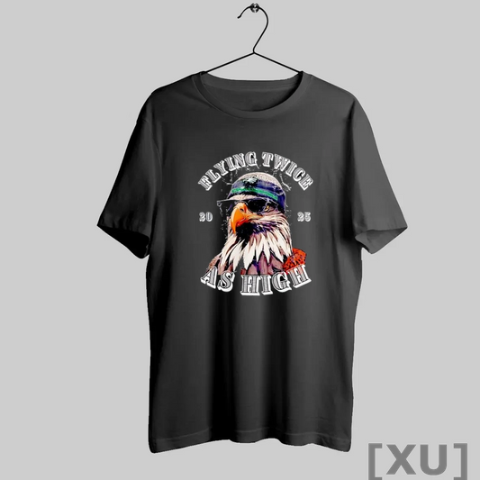 Premium Flying Twice As High 2025 Eagle Wearing Beanie Sunglasses T Shirts