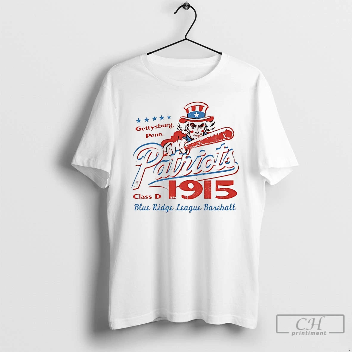 Premium Gettysburg Patriots Pennsylvania Blue Ridge League Baseball Class D 1915