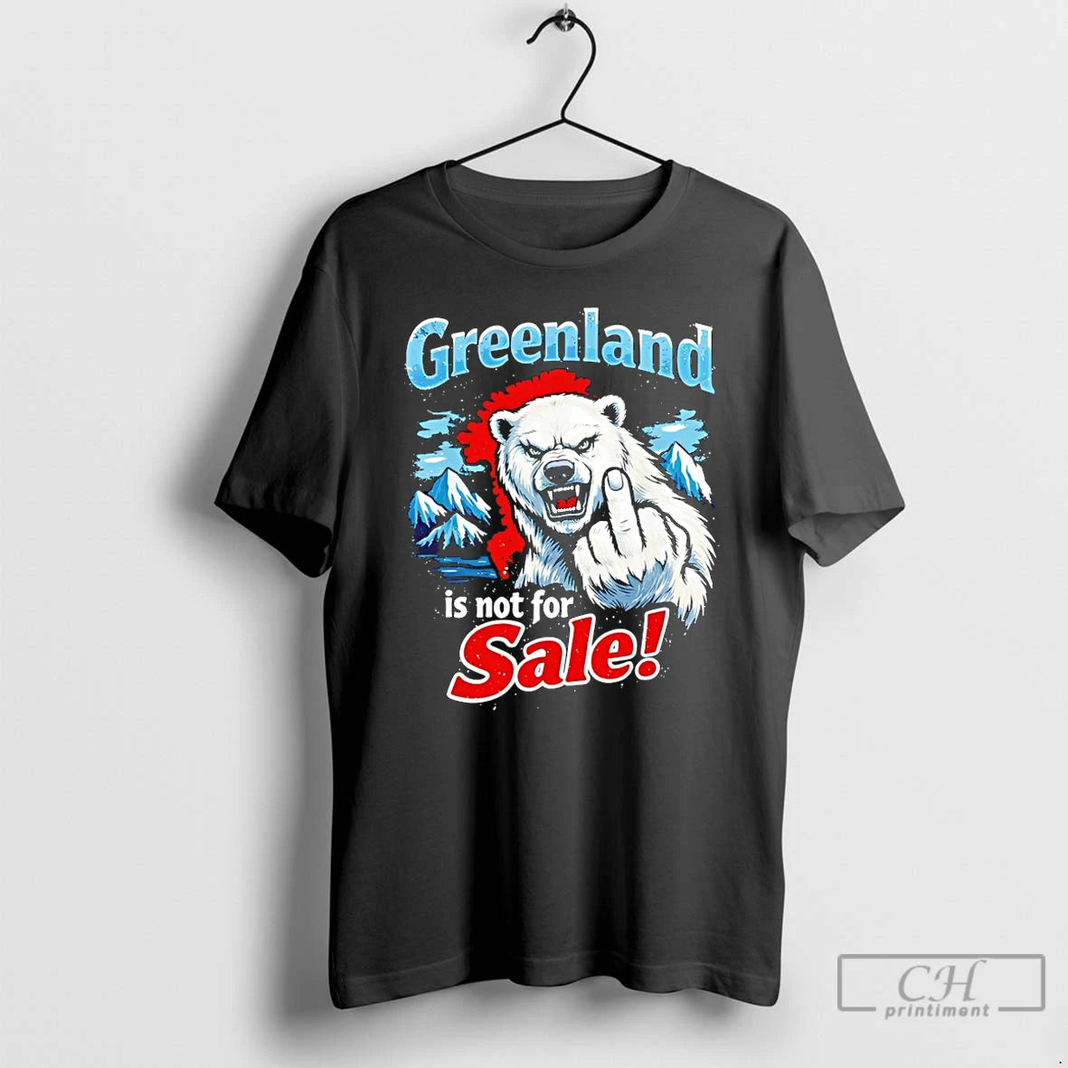 Premium Greenland Is Not For Sale White Bear Middle Finger