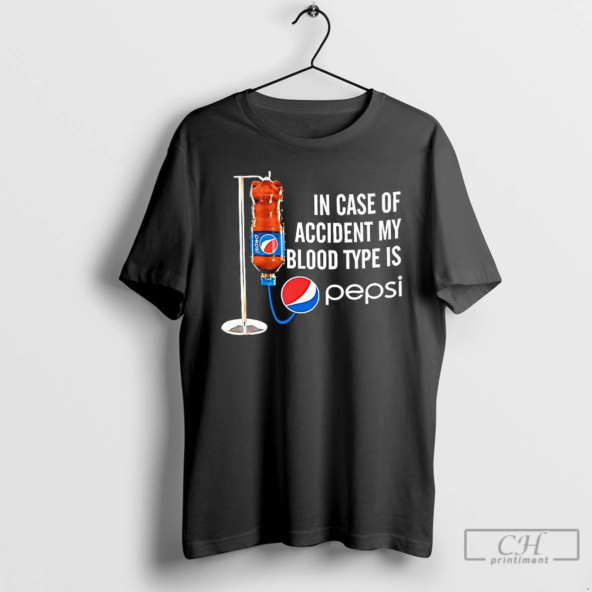 Premium In Case Of Accident My Blood Type Is Pepsi Graphic
