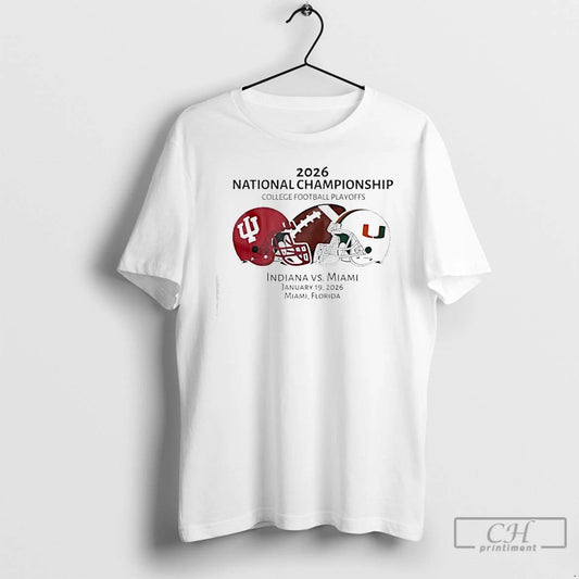 Premium Indiana Vs Miami January 19th Miami Florida 2026 National Championship College Football Playoffs