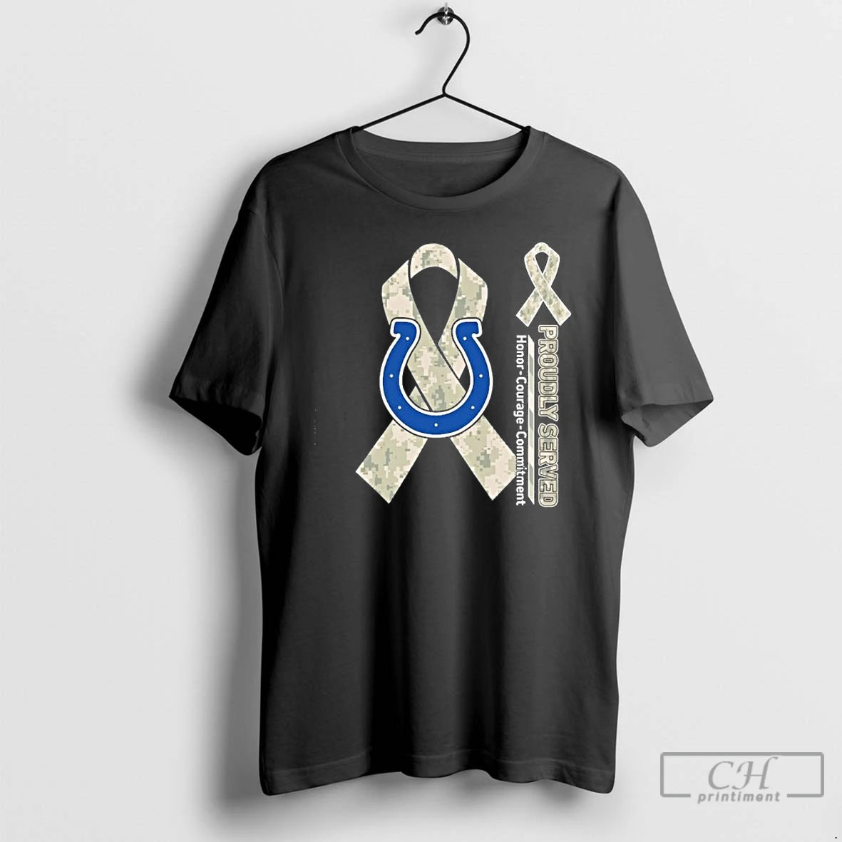 Premium Indianapolis Colts Proudly Served Honor Courage Commitment T Shirts