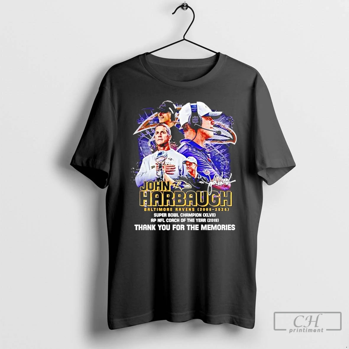 Premium John Harbaugh Baltimore Ravens 2008 2026 Thank You For The Memories T Shirts Sweater