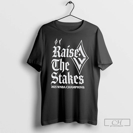 Premium Las Vegas Aces Basketball Raise The Stakes Wnba Finals Champs 2025 T Shirts
