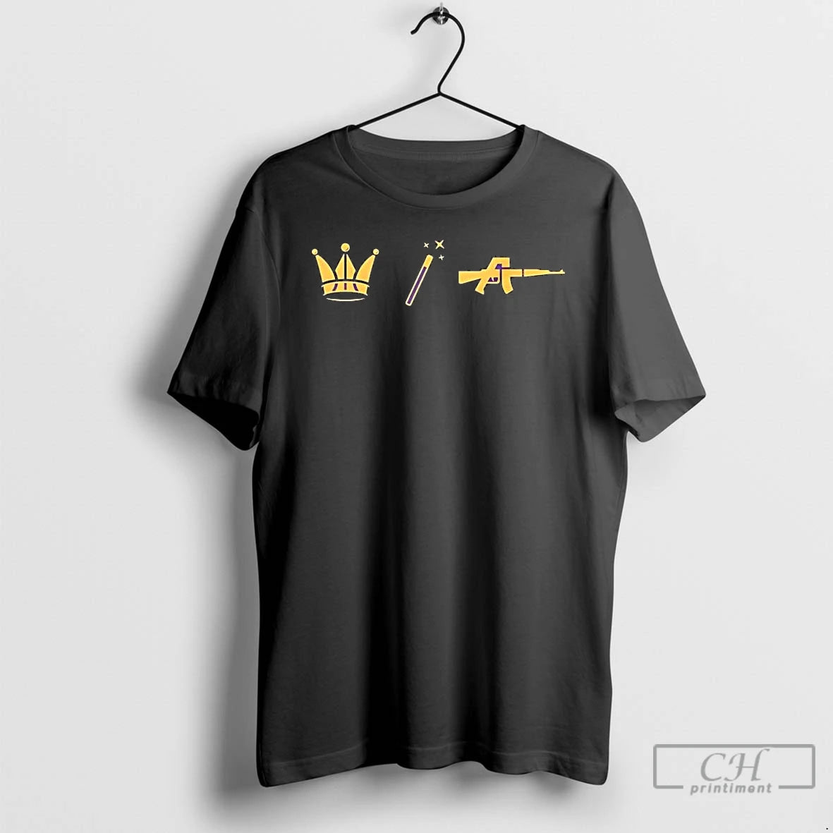 Premium Los Angeles Lakers La Big 3 Icon Crown Magic Gun