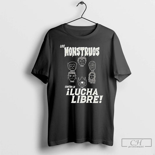 Premium Los Monstruos Contra La Lucha Libre T Shirts