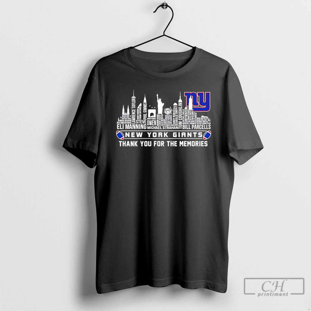 Premium New York Giants City Players Names Thank You For The Memories T Shirts Sweater