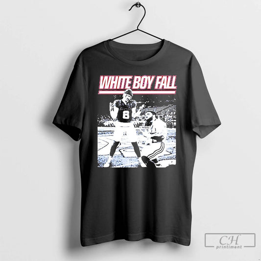 Premium New York Giants White Boy Fall T Shirts