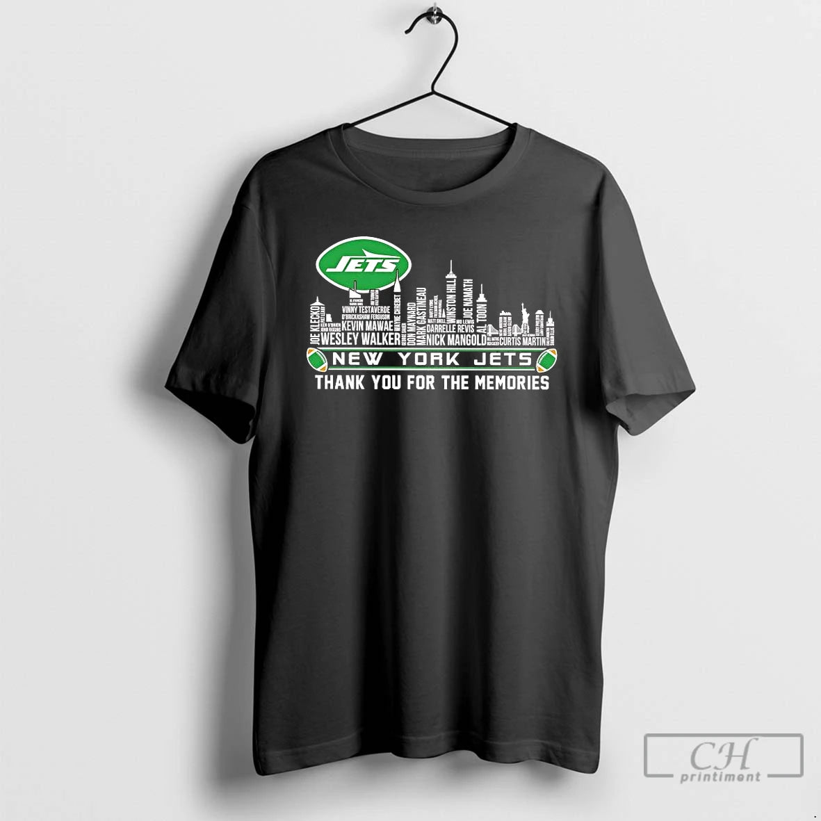 Premium New York Jets Players Names Skyline Thank You For The Memories T Shirts Sweater