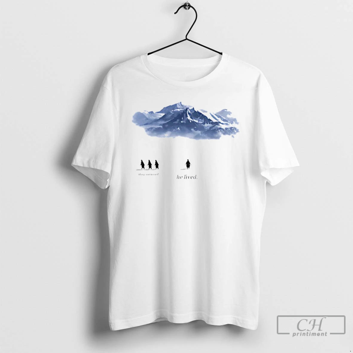 Penguin They Survived He Lived Mountain Graphic