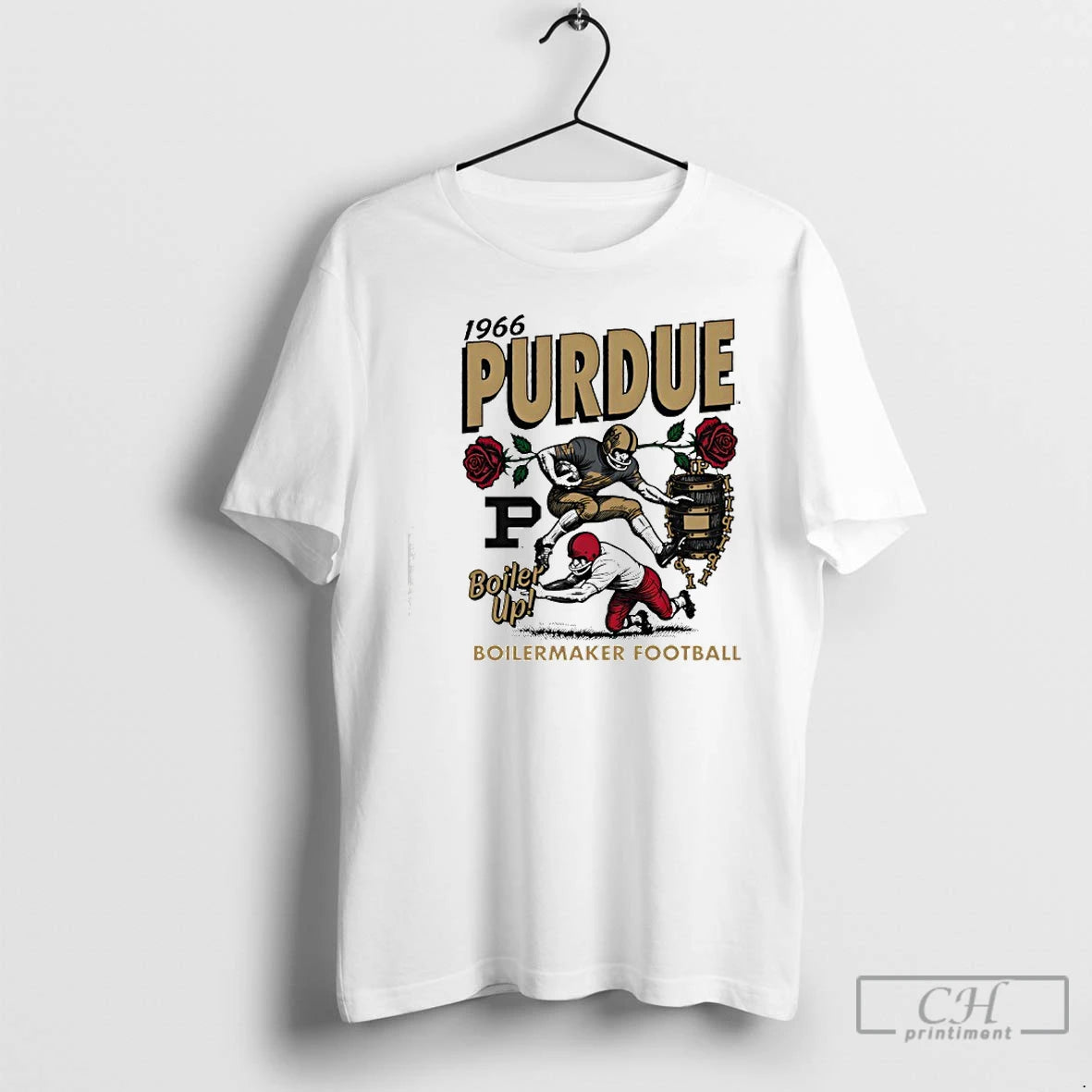 Premium Purdue Boiler Up Boilermaker Football 1966 Vintage Rose