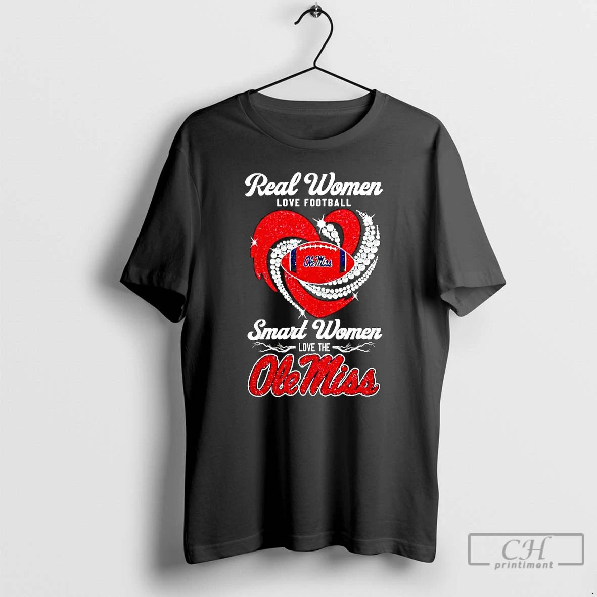 Premium Real Women Love Football Smart Women Love The Ole Miss Graphic T Shirts Sweater