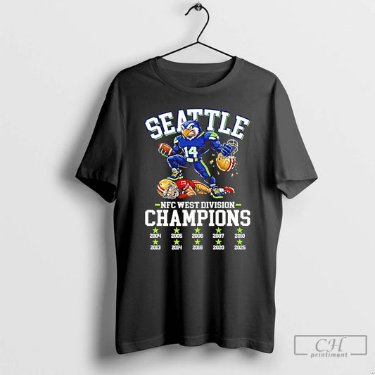 Premium Seattle Football Nfc West Division Champs 2025