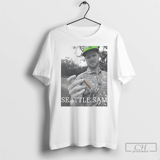 Premium Seattle Sam Football Photo Darnold Qb Graphic Smoking Sam