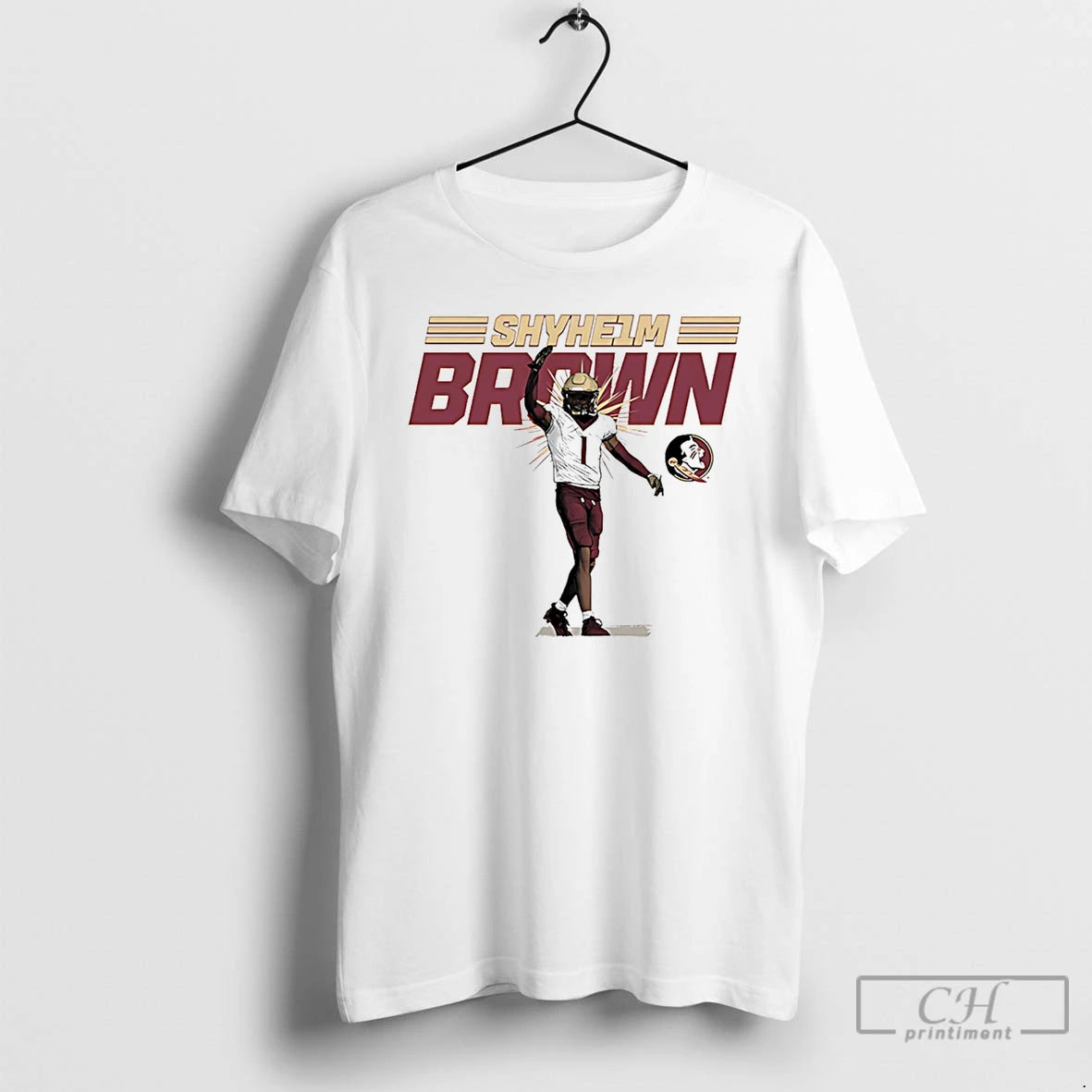 Shyheim Brown Fsu Football Ncaa Caricature